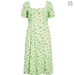 Leith Floral Square Neck Maxi Dress In Green Veranda Nora Floral